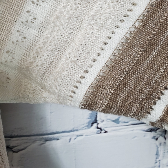 Torrid Ivory & Taupe Pointelle Knit Cardigan - Picture 8 of 8
